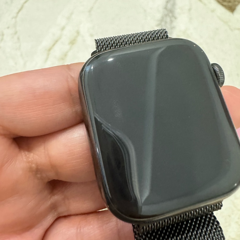 Graphite Stainless Steel Series 7 size 45mm, with Milanese Loop band